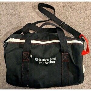 Hudson Sutler Rakuten Marketing Black Canvas Traveling Duffle Bag Made in USA